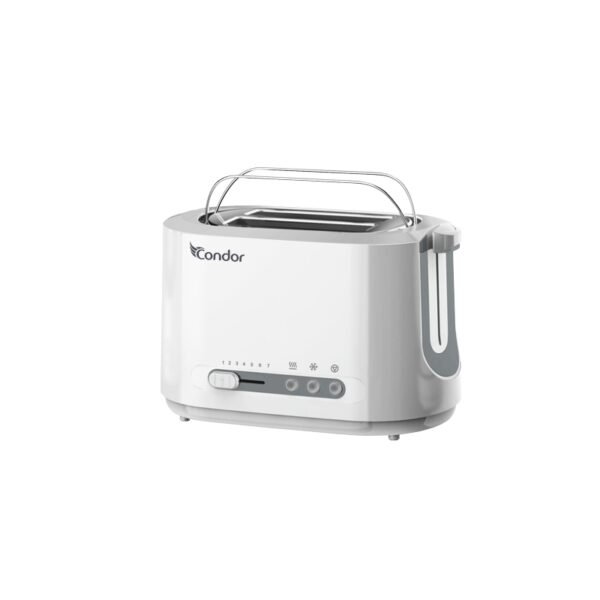 Grille pain electronique condor 850/720 watts blanc