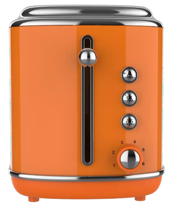 Grille pain – Rétro – 2 Tranches – 1050W – Orange