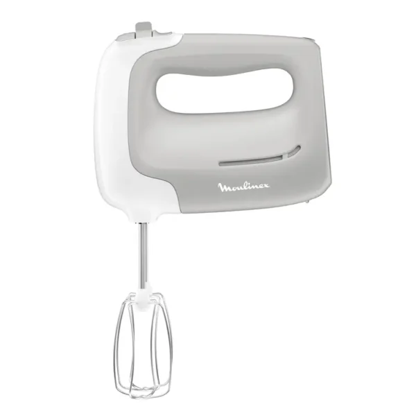 Batteur électrique moulinex 5 vitesses, 2 jeux de fouets, 450 W, Blanc et gris