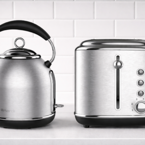 Ensemble Classique NARDI Bouilloire & Grille-Pain Argent