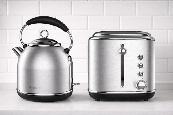 Ensemble Classique NARDI Bouilloire & Grille-Pain Argent